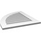 Ekena Millwork Quarter Round Top Left Surface Mount PVC Gable Vent w/ 3-1/2"W x 1"P Standard Frame, 24"W x 28"H GVPQL24X2801SN - alternate 4